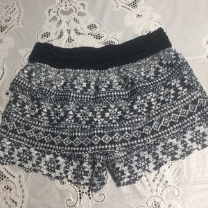 Black and white cloth shorts
